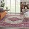 Homeroots 8 x 10 ft. Ivory & Fuchsia Distressed Area Rug 385326 - alternate 4